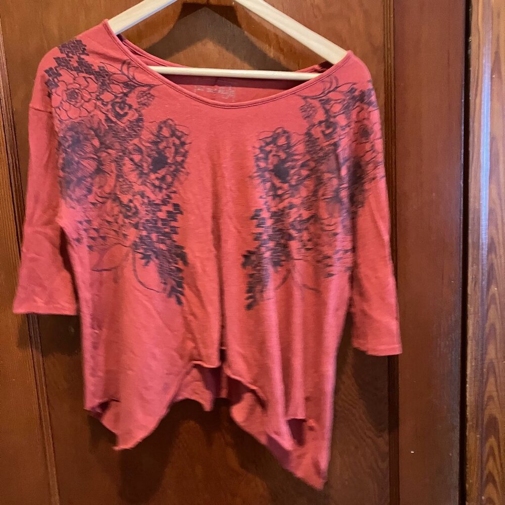 Free People Rust Floral Crop Top